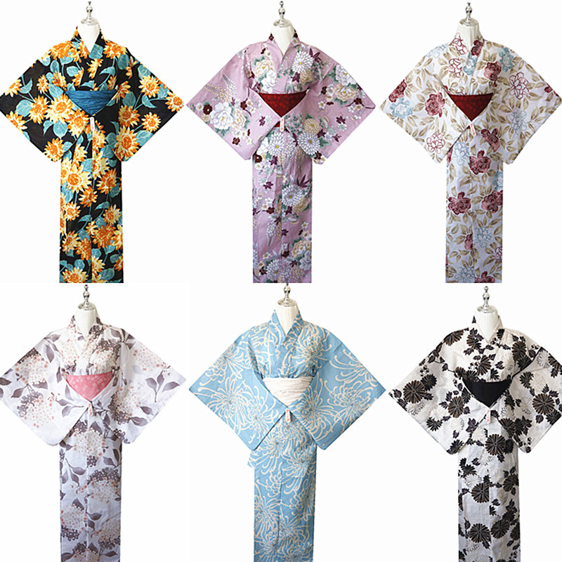 Photography Japanese - New Traditional Style Kimono Bathrobe Multi-Style