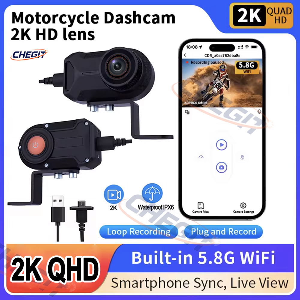 Motorcycle DVR 2K HD WiFi With - Photographic Memory ulasan dan harga