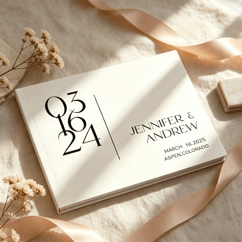 Custom Wedding Guest Book, Gue - Photography Book ulasan dan harga