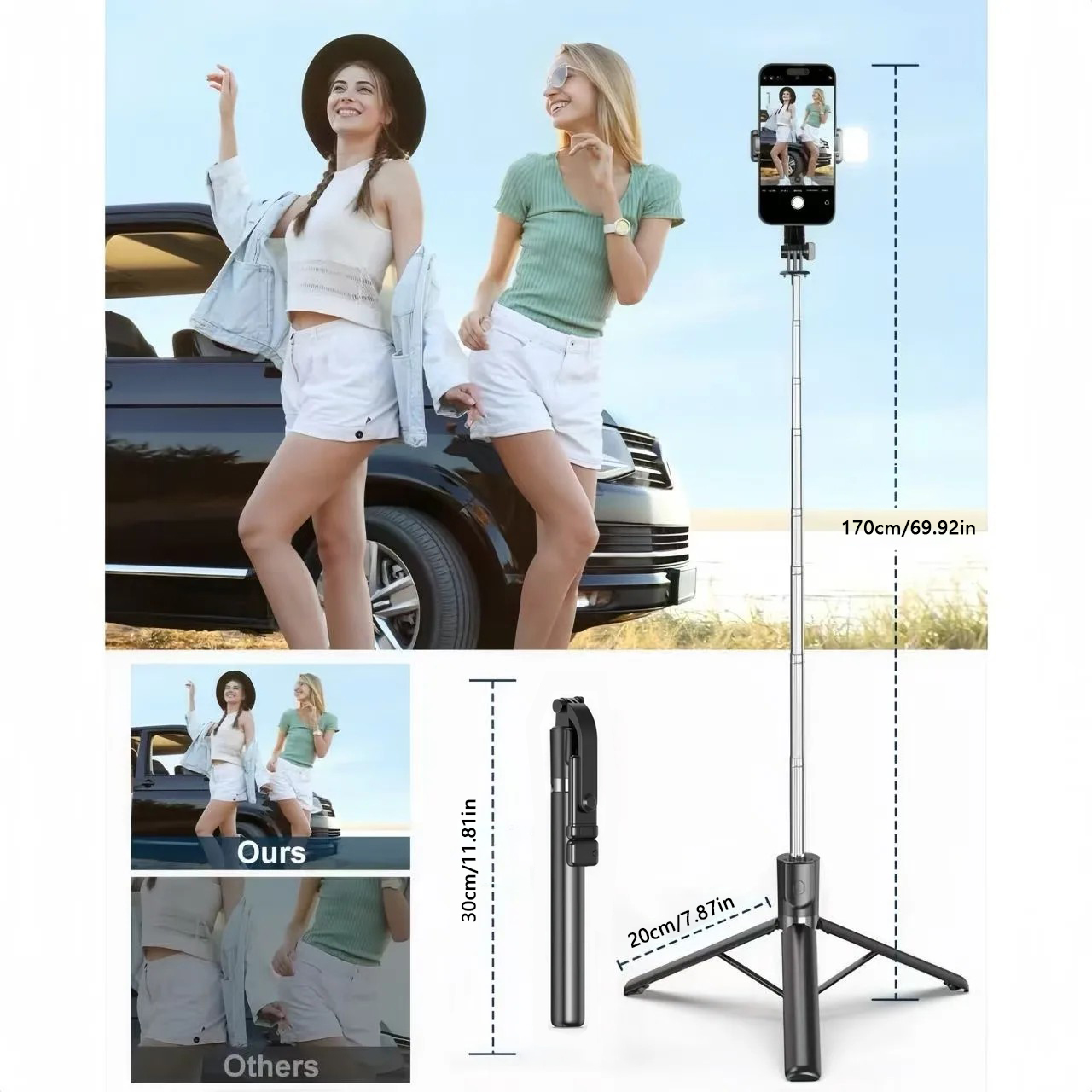 1700mm Selfie Stick Wireless S - Photography Basics ulasan dan harga