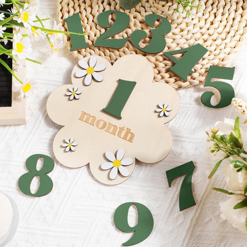 [J] Wooden Baby Monthly Milest - Photography Cheat Sheet ulasan dan harga