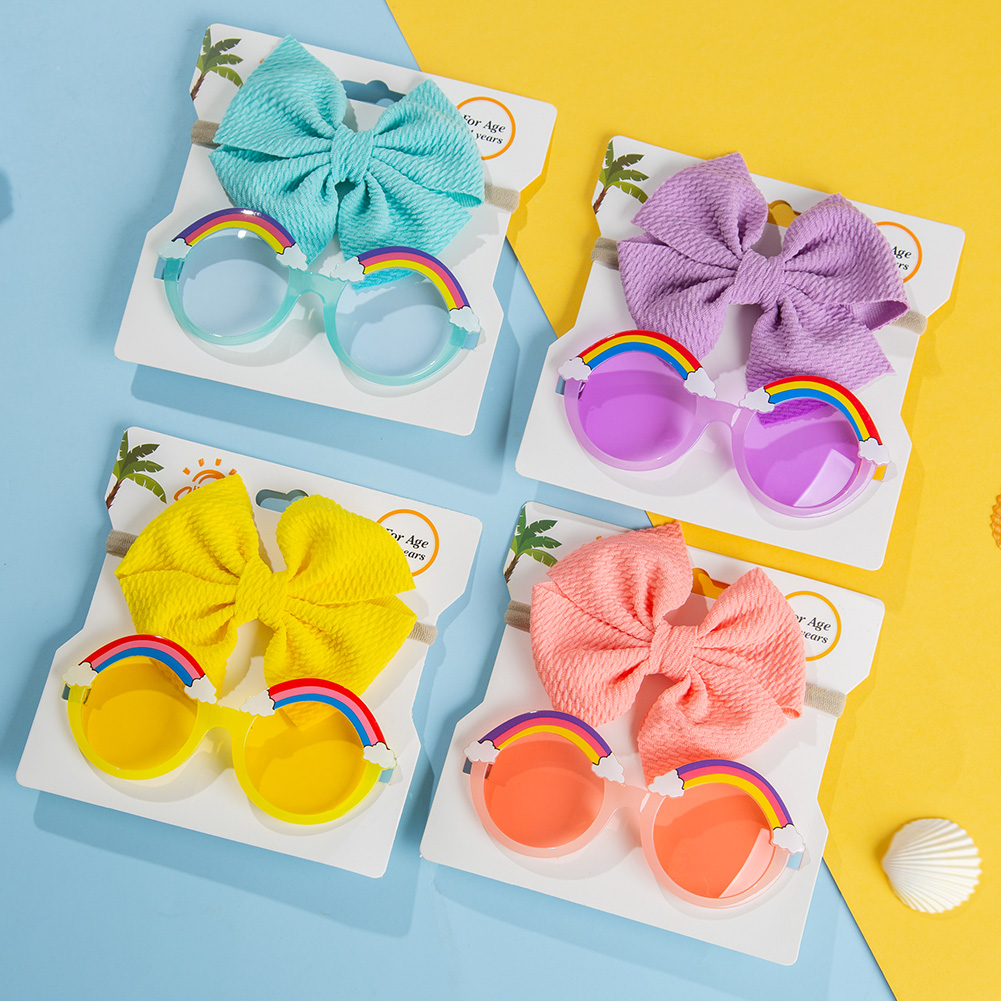 2Pcs/Set Rainbow Baby Sunglass - Photography Cheat Sheet ulasan dan harga