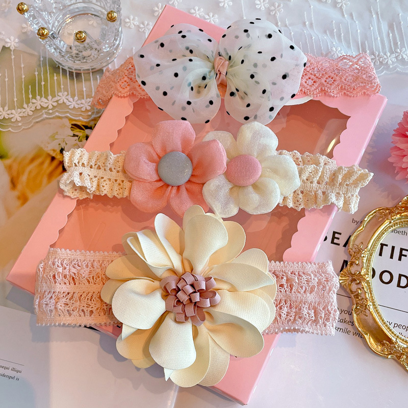 3Pcs/Lot Lace Bow Baby Headban - Photography Cheat Sheet ulasan dan harga