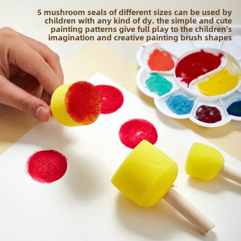 5/10PCS Wooden Handle Mushroom - Photography Design ulasan dan harga