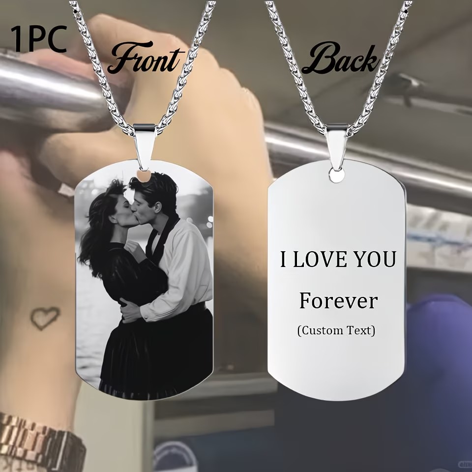 Custom Necklace with Engraved  - Photographic Memory ulasan dan harga