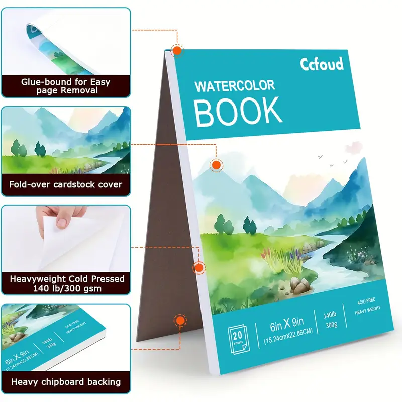 2pcs 12 Sheets Watercolor Sket - Photography Book ulasan dan harga