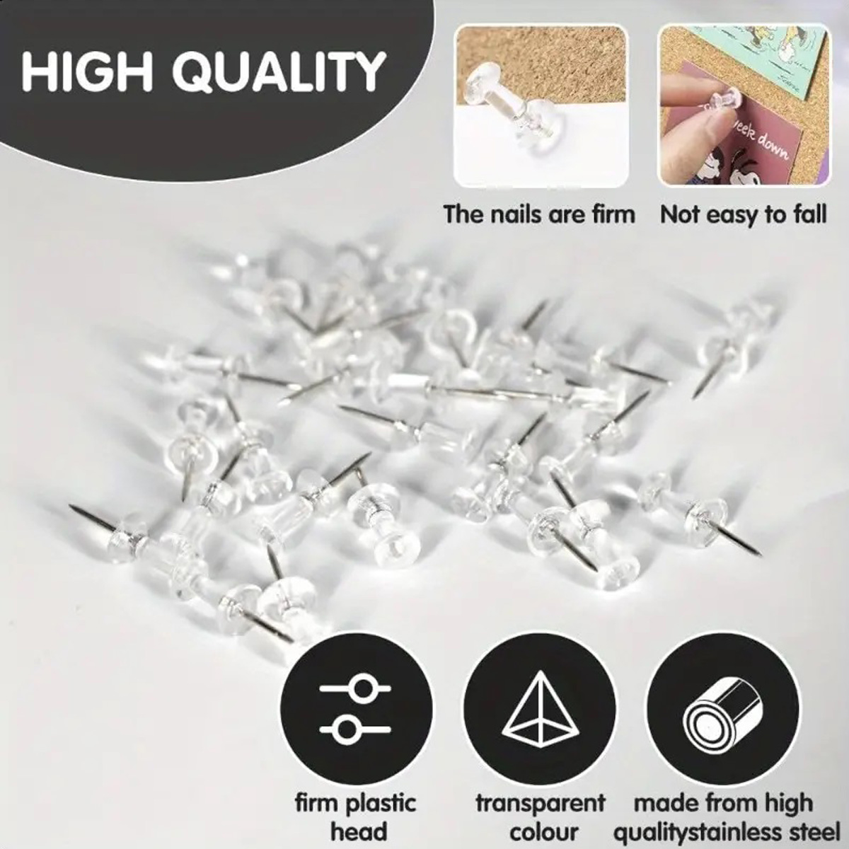 100/200/500/1000pcs Push Pins  - Photography Design ulasan dan harga